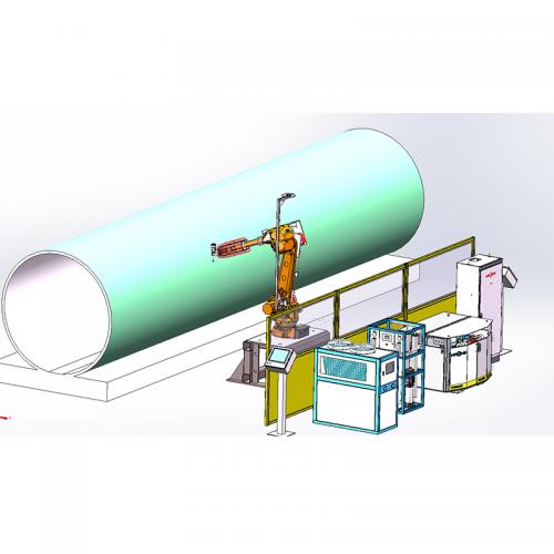 Robot Waterjet Cutting Pipes