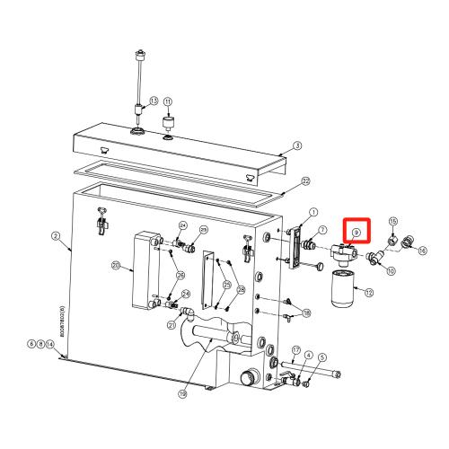 05049697 Hydraulic Filter Head W/Gauge