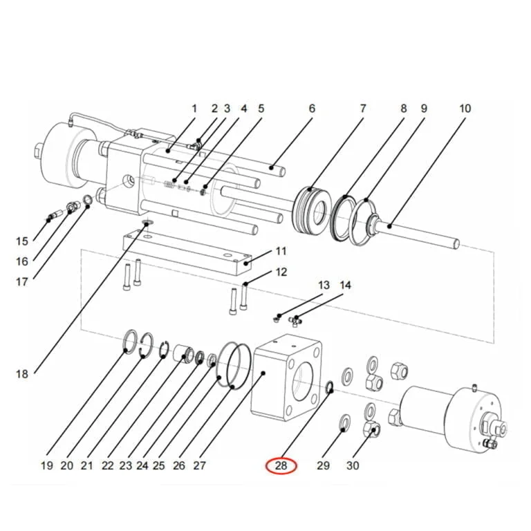 1003324 Rod Seal Waterjet Cutting Parts