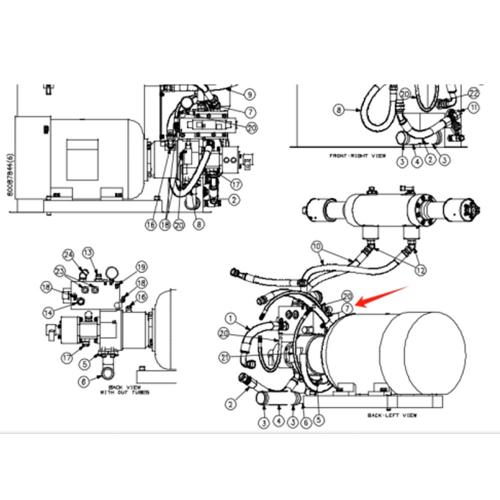 20430342 Hydraulic Hose Assembly, .75 X 21.50