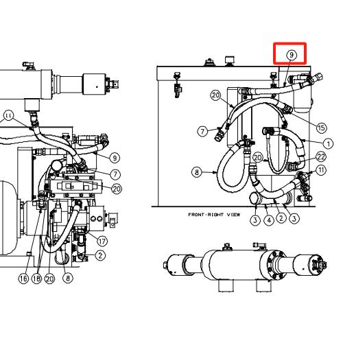 20449062 Hydraulic Hose Assembly, .75 X 15.75