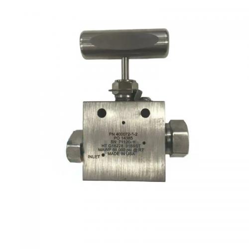 400072-1-2 Straight Valve Two-Way Waterjet Hand Valve